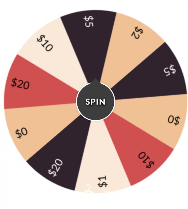Spin The Wheel To See How Much You Will Owe Me. 🥰