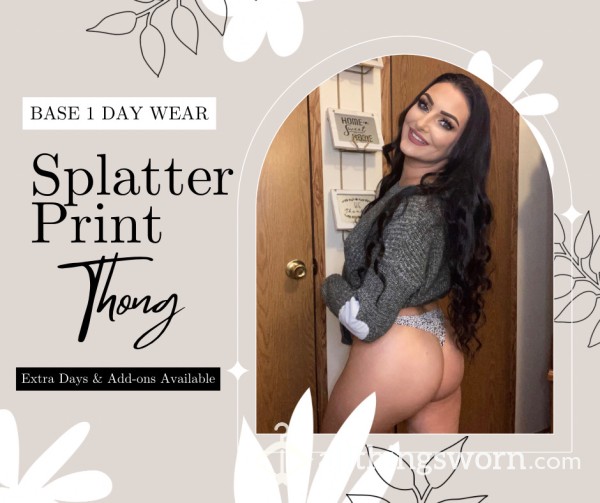 Splatter Print Thong