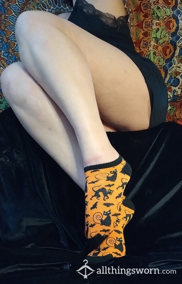 🎃 Spooky Season Black Cat Ankle Socks