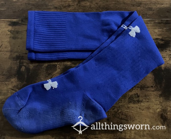Sports Socks 10+ Years Old - Includes US Shipping & 24 Hour Wear - Blue Under Armour