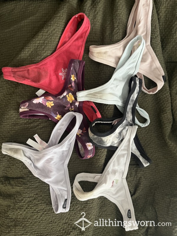 Stained All Cotton Thongs