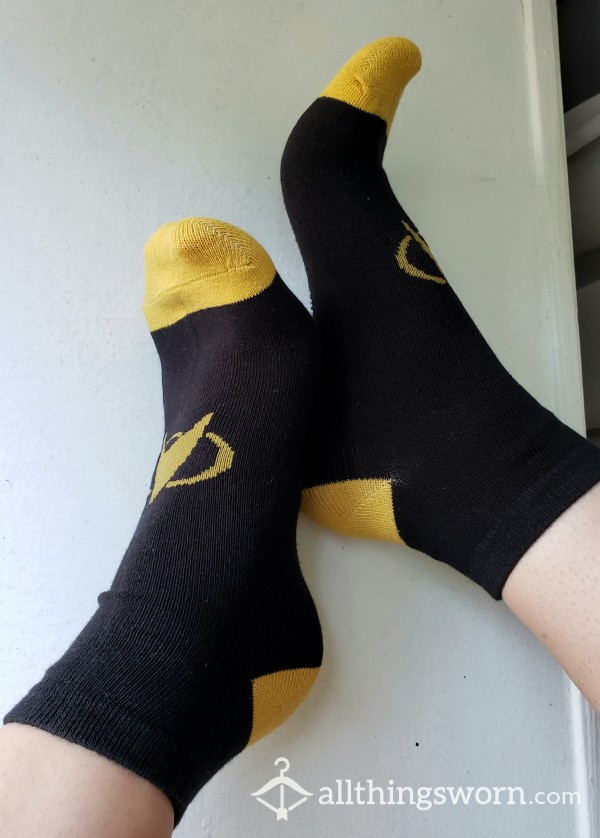 Star Trek Starfleet Black & Yellow Socks🖖