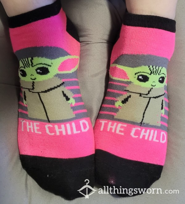 Star Wars Pink, Black, Mandalorian Grogu Ankle Socks FREE Shipping In US