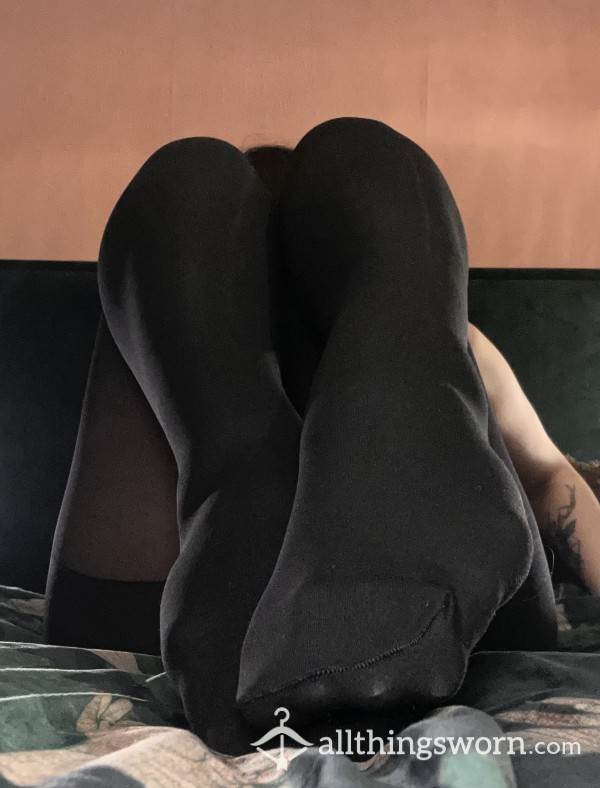 🖤 Step Into My Secret: Exclusive Worn Black Tights Just For You! 🖤