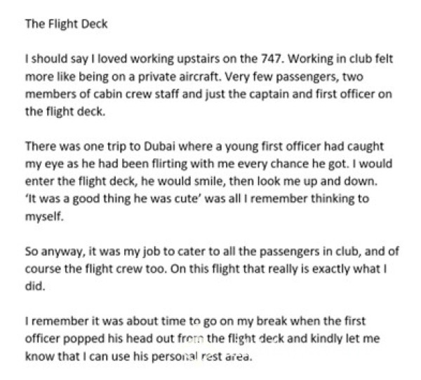 Stewardess Naughty Story