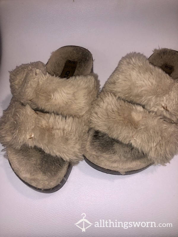 Stinky 1 Year Old Fluffy Slippers