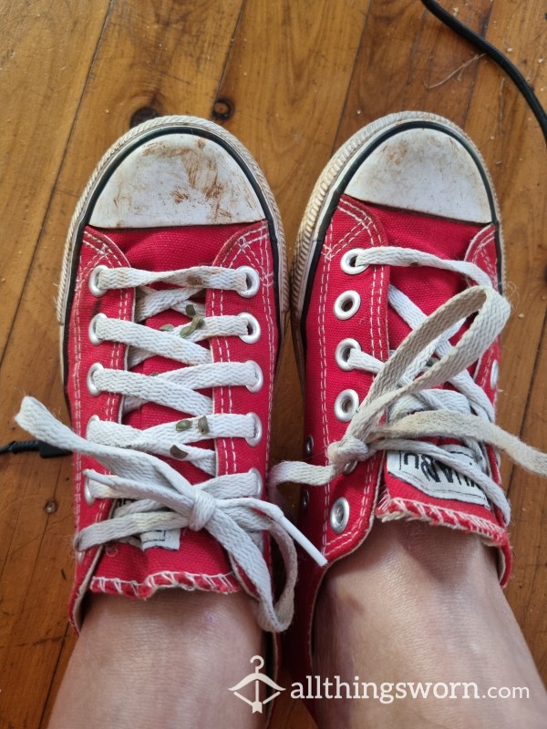 Stinky Red Converse Shoes