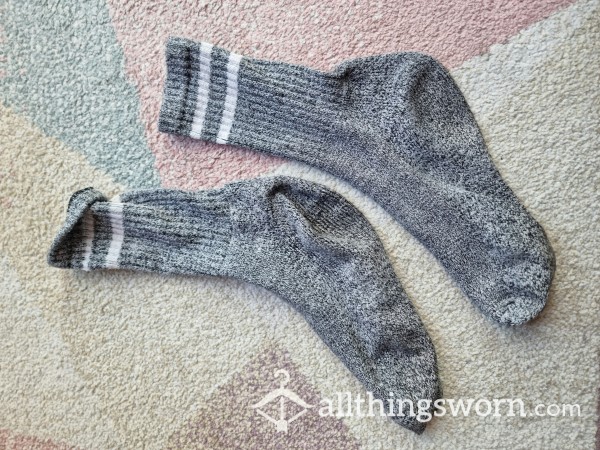 🩶🤍 Stinky, Smelly, Grey Work Socks | 12hr Shifts | Cheesy Corn Aroma | Free P&P UK