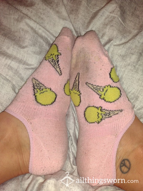 Stinky Well Worn Pink Socks