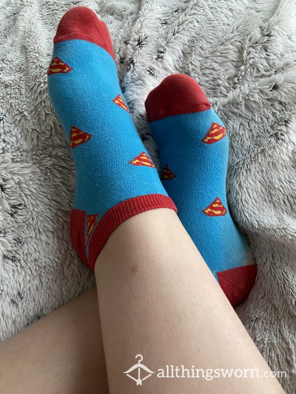 Stinky Well Worn Superman Socks