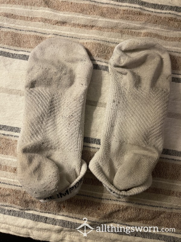 Stinky White Worn Socks