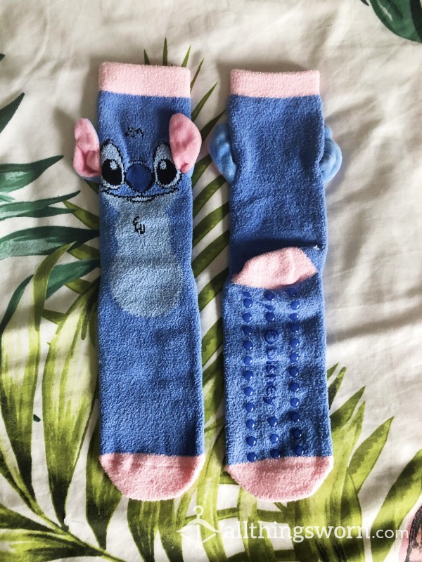 Stitch Fluffy Slipper Socks 💙💗