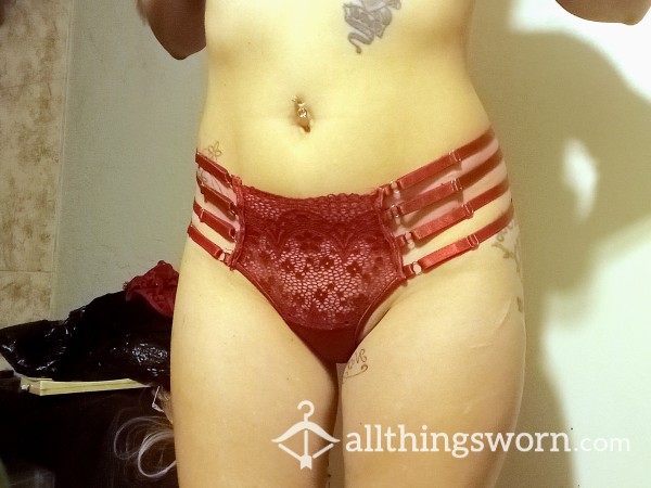 Strapped Red Lace Thong!!