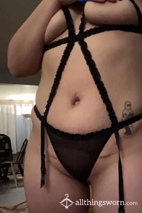 Strappy Harness Thong Lingerie Set