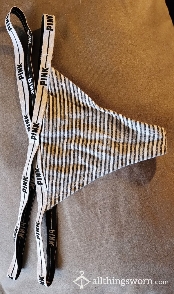 Strappy Striped Victoria Secret Cotton Thong