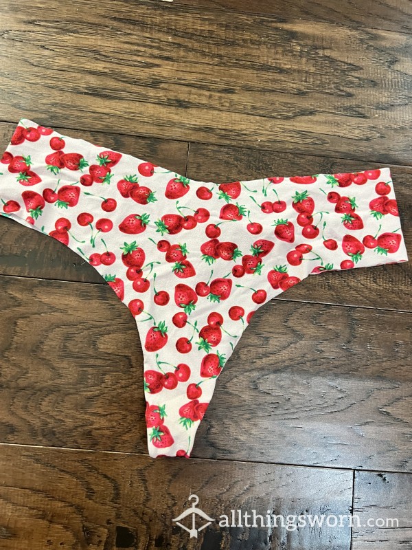 Strawberry And Cherry Seamless Thong