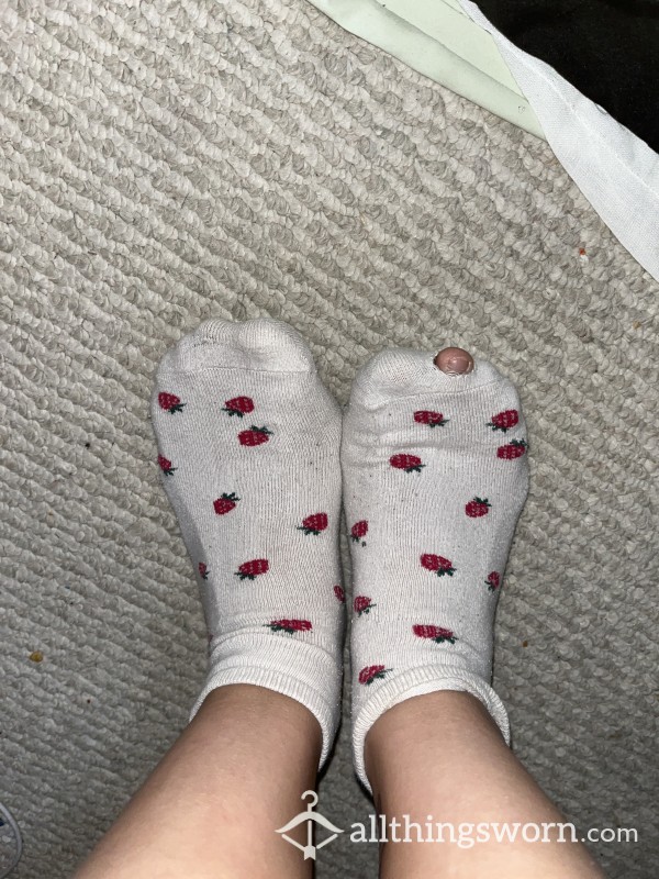 Strawberry Socks 🍓 With A Little Hole