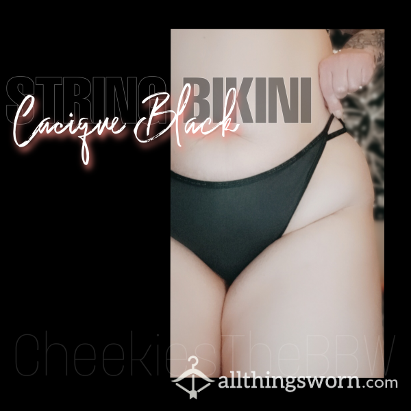 String Bikini Fullback - Black Cacique