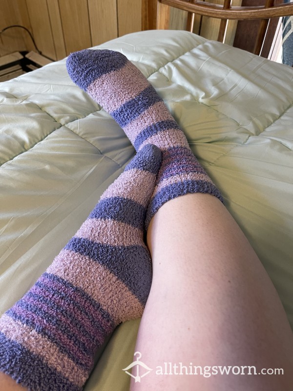 Striped Fuzzy Socks 3