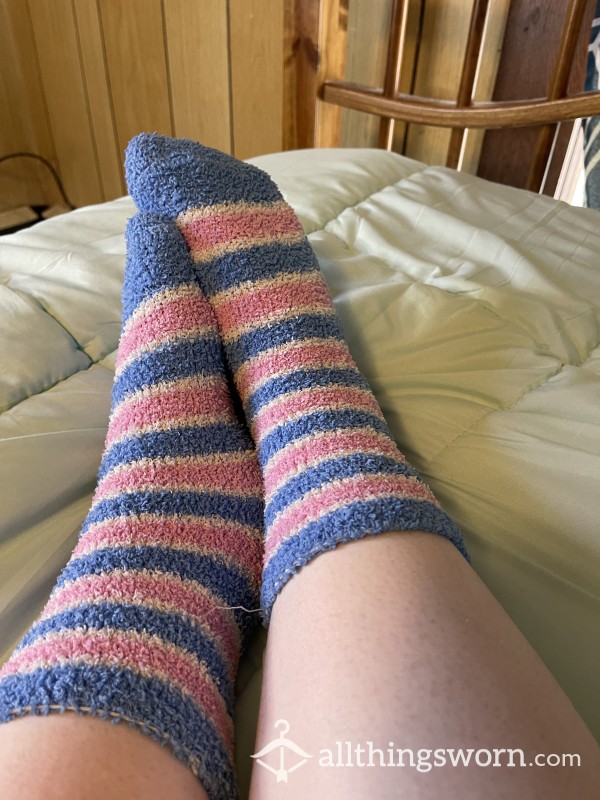 Striped Fuzzy Socks 2