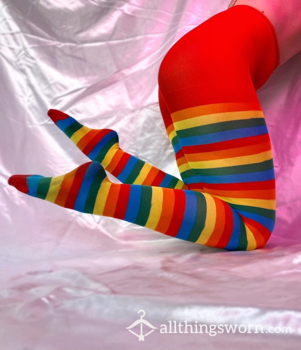 Striped Rainbow Brite Pantyhose