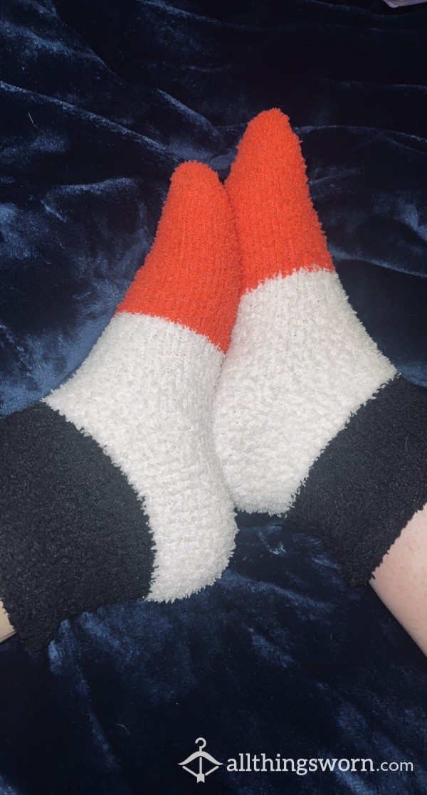 Stripped Frzzy Ankle Socks