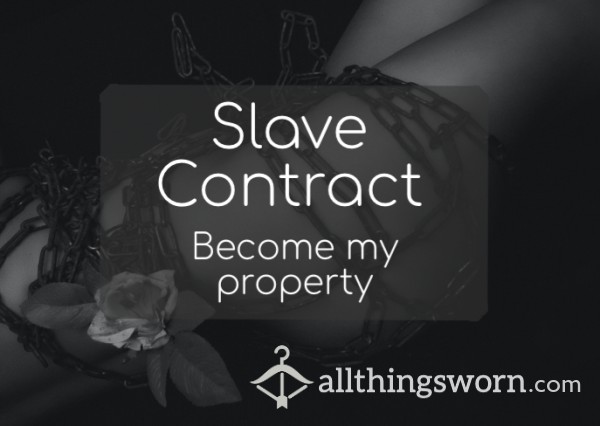 Sub/Slave Domination Contract Of Ownership