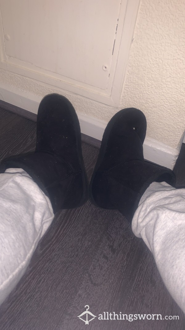 Suede Black Ankle Boots UGG Dupes