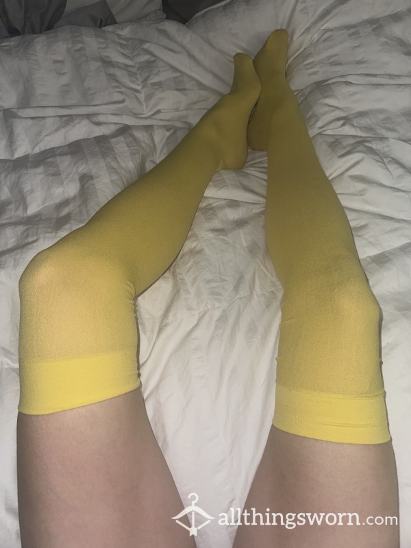 Sunshine Yellow Nylon Stockings