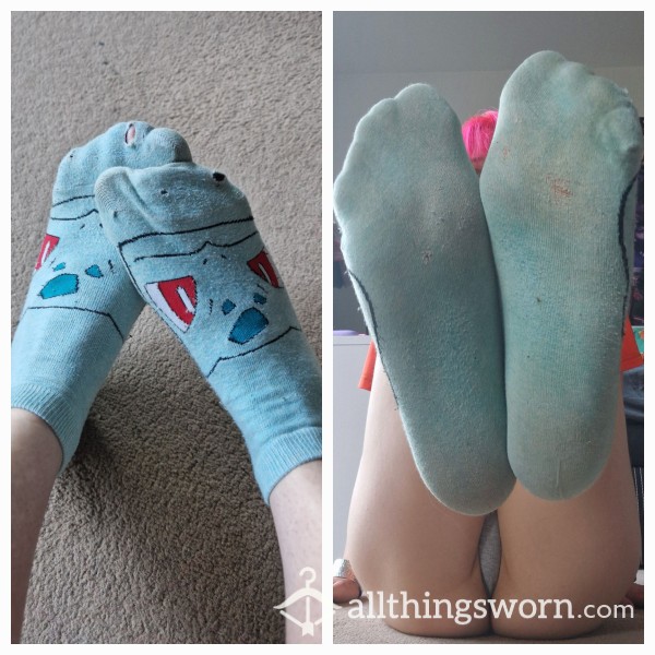 Super Cute And Super Worn And Holey Pokemon Trainer Socks