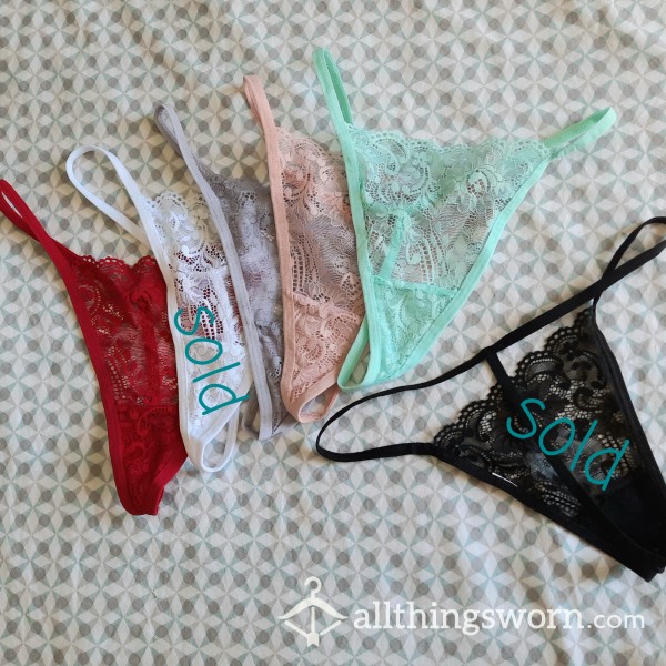 Sold - Super Cute Lace T-back Thongs *only Red Left*