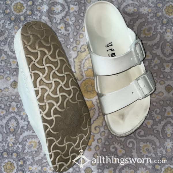 Super Cute, Super Worn White Sandals 🤍