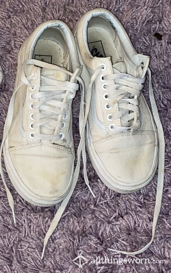 SOLD Super Dirty And Stained White Vans