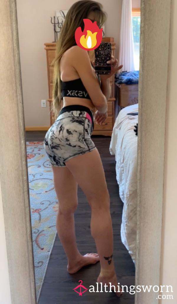 Super Hot And Sexy Workout Shorts!! 💯🥵💋 Let Me Get Them Nice And Wet For Your Hard Dic*!! 😉🔥🥵💯