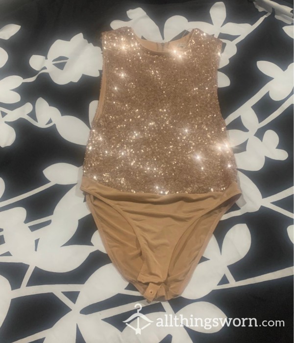 Super Sexy Gold Sequin Bodysuit—SO HOT On!! 😘🔥🥵