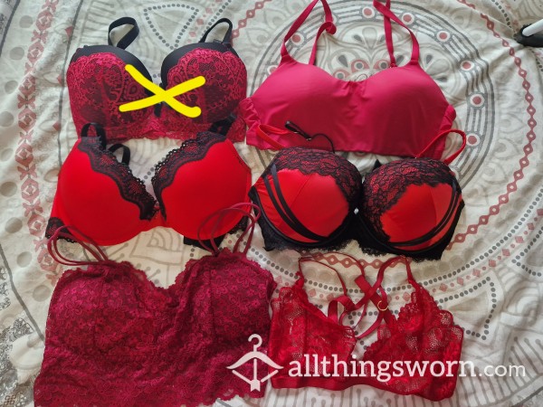 ✨️SPECIAL OFFER✨️1 FOR £15, 2 FOR £25, OR 3 FOR £30!✨️Super Sexy Red Bras. Which Do You Want To See These Titties In? FREE UK DELIVERY