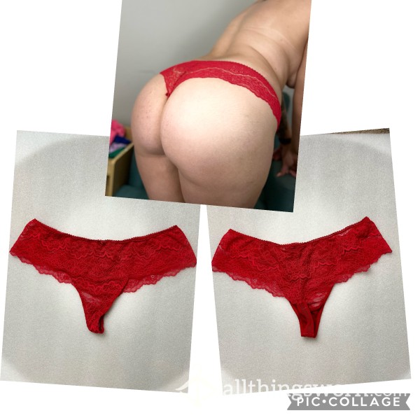 Super Sexy RED Lacey VS Thong Ready To Be Worn By Mormon MILF
