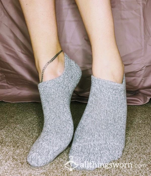 Super Soft Gray Ankle Socks