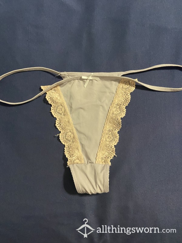 Super Soft Thong With Lace Trim On Sides