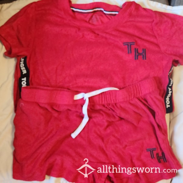 Super Soft Tommy Hilfiger Matching Pajama Shirt And Shorts Both Medium💖
