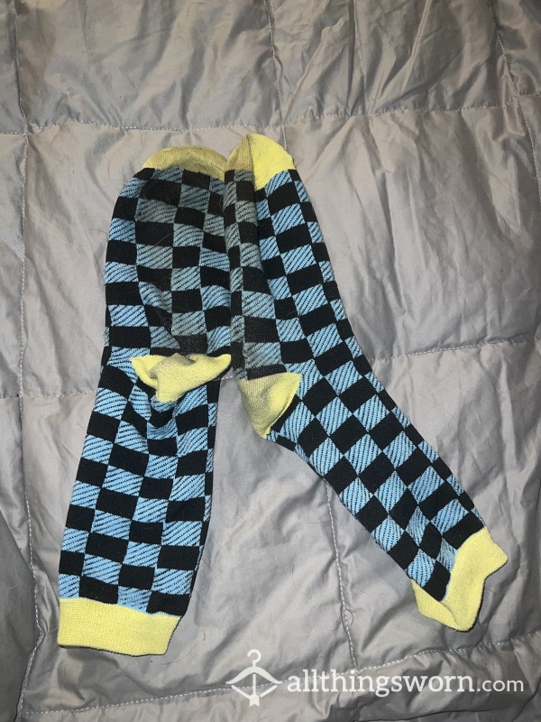 Super Stinky And Moist Checkered Socks