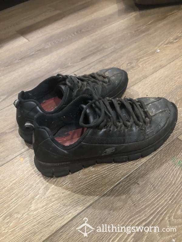 Super Stinky Dirty Worn In Work Shoes