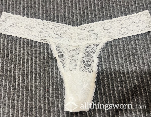 Super Stretchy Lacy White Thongs $30aud