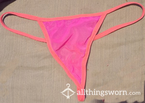 Super Tiny Hot Pink T- String Thong