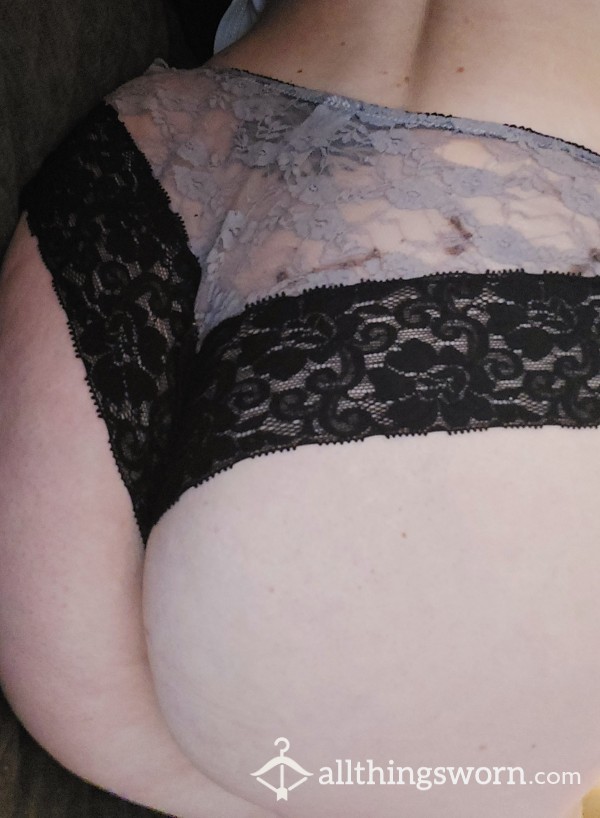 Super Well Worn Lace French Knickers