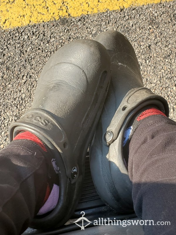 Super Worn Crocs With Smelly Socks
