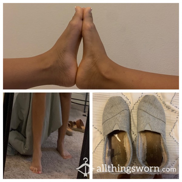 Super Worn Out Toms- Wore These All Summer Long Customized Feet Picture Included