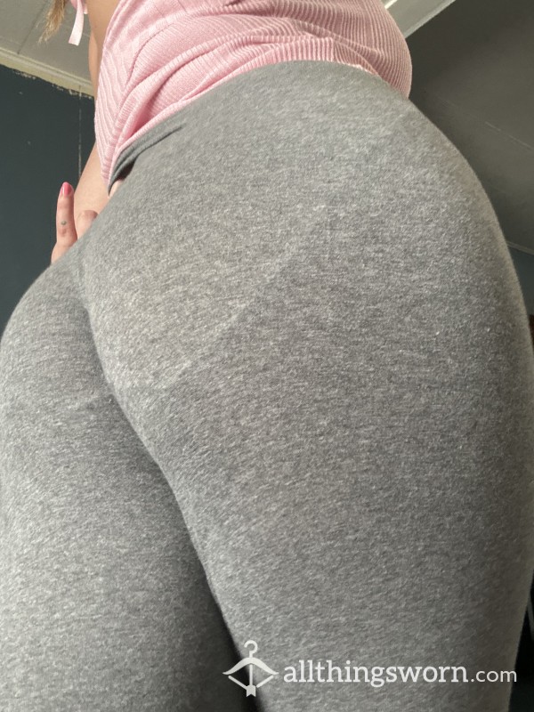 Sweated And Farted In Grey Leggings