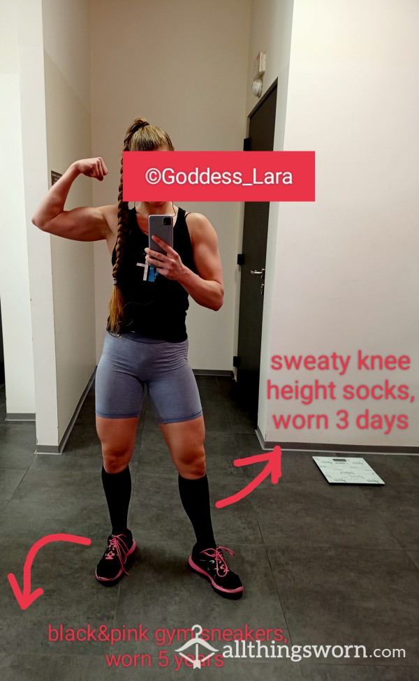 Sweaty And Smelly Sneakers From Goddess Lara's Feet