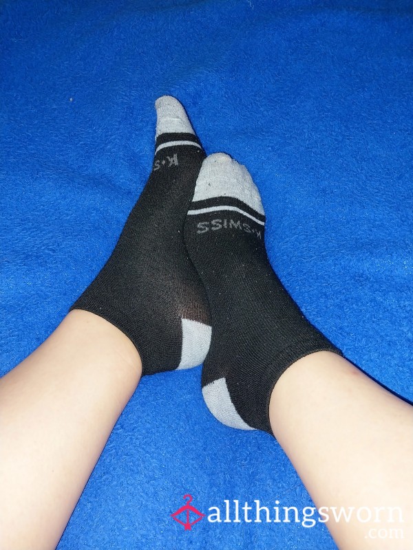 Sweaty Black Ankle Socks